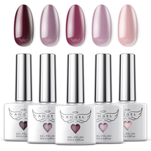 Load image into Gallery viewer, Gel Nail Polish Set "Dusty Rose" with 5 Popular Colors, Manicure Gel Polish Kit for Professional Nail Art & DIY at Home, UV LED Soak Off, 5 pcs of 0.33 OZ