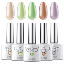 Load image into Gallery viewer, Gel Nail Polish Set "Fields" with 5 Popular Colors, Manicure Gel Polish Kit for Professional Nail Art & DIY at Home, UV LED Soak Off, 5 pcs of 0.33 OZ