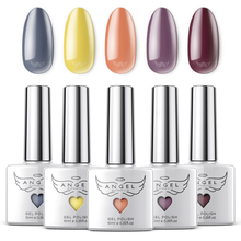 Load image into Gallery viewer, Gel Nail Polish Set "Iris" with 5 Popular Colors, Manicure Gel Polish Kit for Professional Nail Art & DIY at Home, UV LED Soak Off, 5 pcs of 0.33 OZ