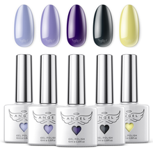 Load image into Gallery viewer, Gel Nail Polish Set "Lavender" with 5 Popular Colors, Manicure Gel Polish Kit for Professional Nail Art & DIY at Home, UV LED Soak Off, 5 pcs of 0.33 OZ