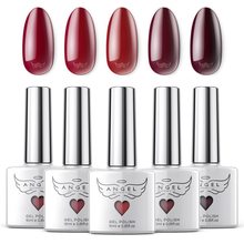 Load image into Gallery viewer, Gel Nail Polish Set "Red Carpet" with 5 Popular Colors, Manicure Gel Polish Kit for Professional Nail Art & DIY at Home, UV LED Soak Off, 5 pcs of 0.33 OZ