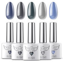 Load image into Gallery viewer, Gel Nail Polish Set "Shark Skin" with 5 Popular Colors, Manicure Gel Polish Kit for Professional Nail Art & DIY at Home, UV LED Soak Off, 5 pcs of 0.33 OZ