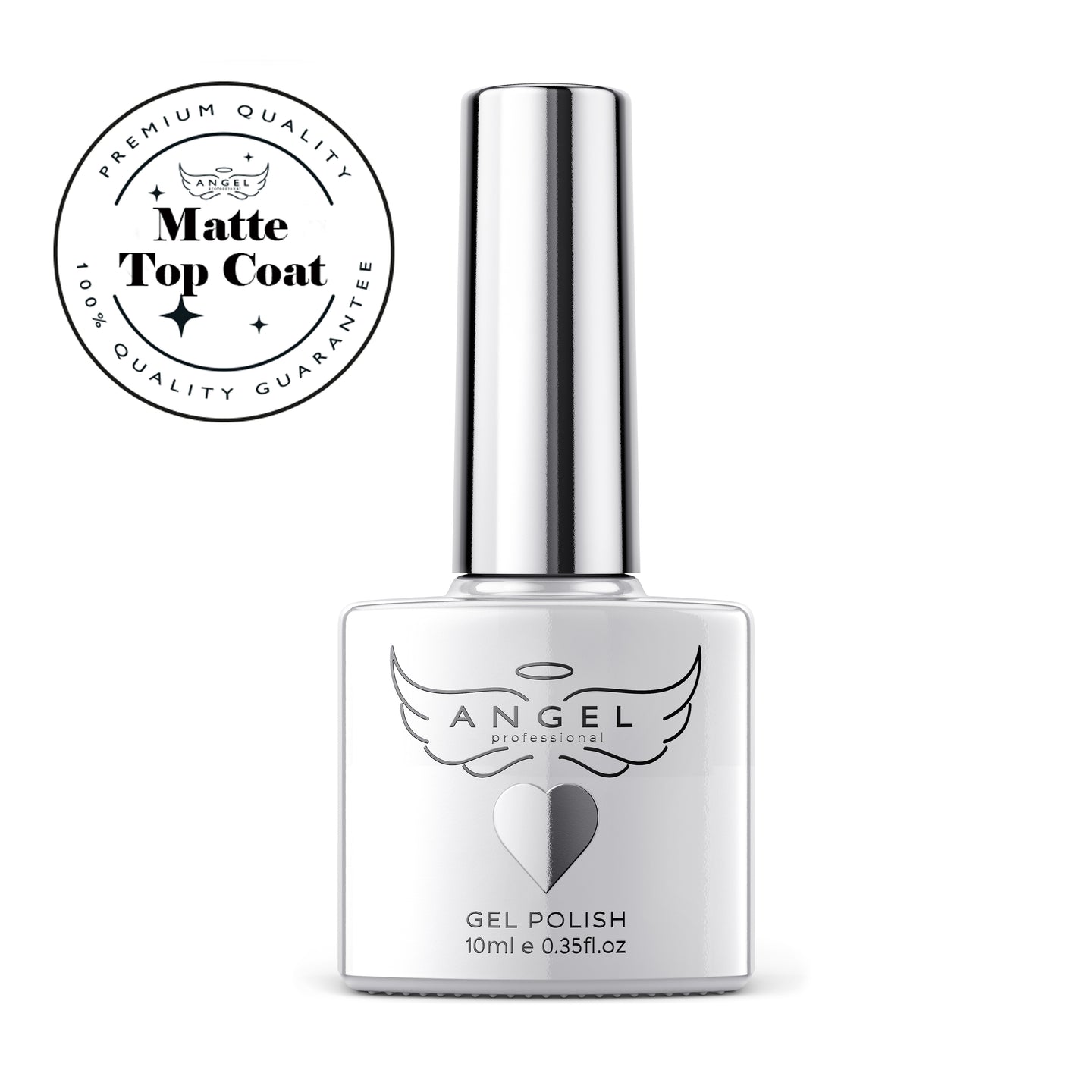 Angel Professional Gel Matte Top Coat, Soft Touch Matte Top Coat for Perfect & Long Lasting Matte Look, 10 ml, 0.33 OZ